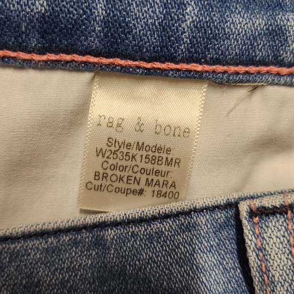 Rag & Bone Broken Mara Vintage Cigarette Women's Jeans Size 23 NWT - Picture 4 of 10